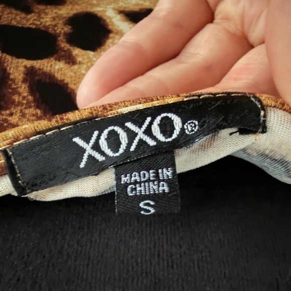 XOXO- Leopard Print Cowl Neck Blouse (sz s) NWOT - Picture 7 of 10